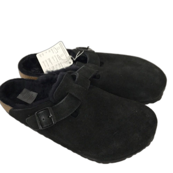 Birkenstock Boston Vl Shearling Black Womens  11 US - Picture 1 of 8